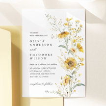 Gelbe Wildblumen-Sonnenblumen-Hochzeit