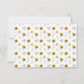 Gelbe Wildblumen Sonnenblumen Hochzeitskarten RSVP Karte (Rückseite)