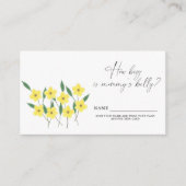 Gelbe Wildblumen Wie groß ist das Bauchspiel der M Begleitkarte (Vorderseite)