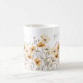Gelbe Wildblumen Wiese Keramik Tasse mit Namen (Mittel)