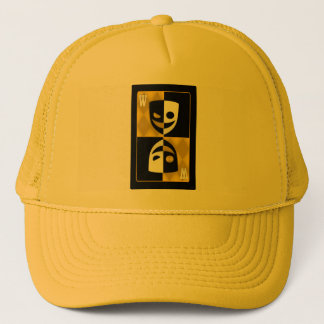 Gelbe Wildcard-Poker-Diamanten-Trucker-Mütze Truckerkappe