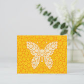 Gelbe Wilde Blume Schmetterling Postkarte (Stehend Vorderseite)