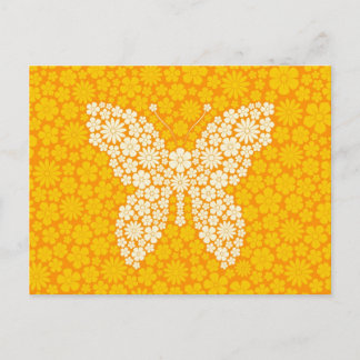 Gelbe Wilde Blume Schmetterling Postkarte