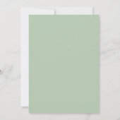Gelbe wilde Minze Hochzeit Einladung (Rückseite)