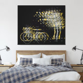 Gelbe Winter-Blätter Bäume Leinwanddruck (Insitu (Schlafzimmer))