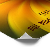 Gelbe Wirbel träumen inspirierendes Zitat Poster (Ecke)