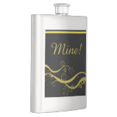 Gelbe Wirbel und Blume Flachmann (Rechts)