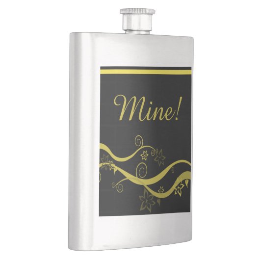 Gelbe Wirbel und Blume Flachmann (Rechts)