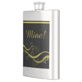 Gelbe Wirbel und Blume Flachmann (Links)