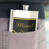 Gelbe Wirbel und Blume Flachmann (Beispiel)