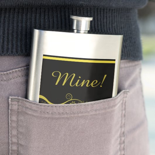 Gelbe Wirbel und Blume Flachmann (Beispiel)