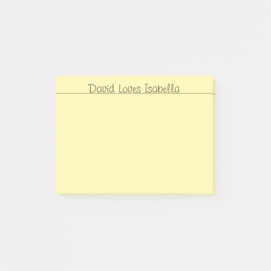 Gelbe Worte Post-it Klebezettel (Vorderseite)