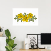Gelbe Yosemite-Wildblumen-Poster Poster (Heimbüro)