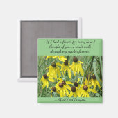 Gelbe Zauberer Gedanken über Ihr Square Magnet (Vorderseite/Rückseite)