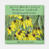 Gelbe Zauberer Gedanken über Ihr Square Magnet (Vorne)