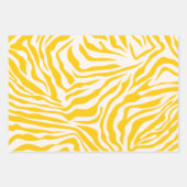 Gelbe Zebra Streifen Preppy Wild Animal Print Geschenkpapier Set (Vorderseite 3)