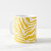 Gelbe Zebra Streifen Preppy Wild Animal Print Kaffeetasse (Vorderseite Links)