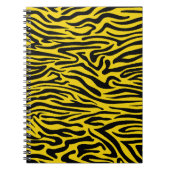Gelbe Zebra Streifen Preppy Wild Animal Print Notizblock (Vorderseite)
