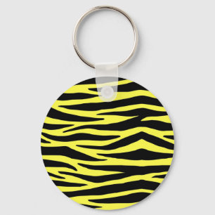 Gelbe Zebra Streifen Schlüsselring Schlüsselanhänger