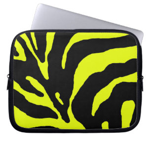 Gelbe Zebrastreifen Tierdruck Laptopschutzhülle