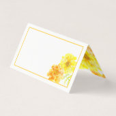 Gelbe Zeltkarten für Hochzeitsgäste (Rückseite)