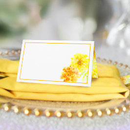 Gelbe Zeltkarten für Hochzeitsgäste