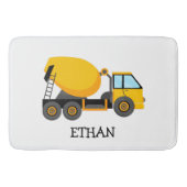 Gelbe Zement-Konstruktionswagen für Kleinkinder Badematte (Vorderseite)