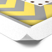 Gelbe Zickzack Elefantenmauer Kinderzimmer Kunst Poster (Ecke)