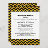 Gelbe Zickzack Glitzer Probe Dinner einladen Einladung (Vorne/Hinten)