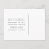 Gelbe Zickzack Grenze Save the Date Postkarte (Rückseite)