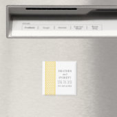 Gelbe Zickzack Grenze Speichern Sie das Datumsfens Magnet (In Situ (Geschirrspüler))