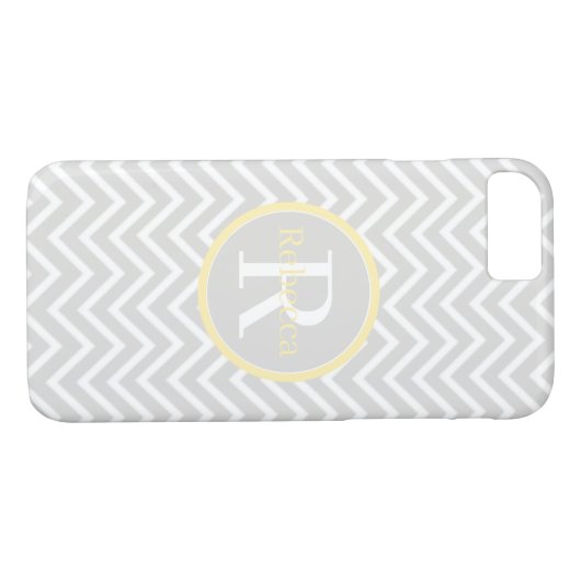 Gelbe Zickzack Monogramm selten Case-Mate iPhone Hülle (Rückseite (Horizontal))