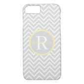 Gelbe Zickzack Monogramm selten Case-Mate iPhone Hülle (Rückseite)