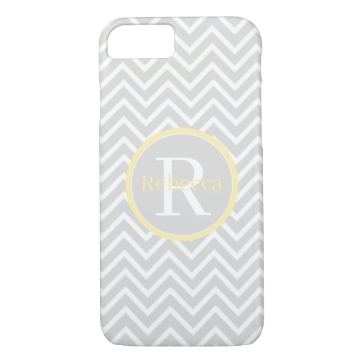 Gelbe Zickzack Monogramm selten Case-Mate iPhone Hülle (Rückseite)