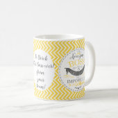 Gelbe Zickzack Phantastische Boss-Tasse Kaffeetasse (VorderseiteRechts)