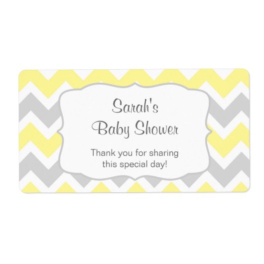 Gelbe Zickzack Wasserflasche oder bevorzugen Sie e (Vorne)