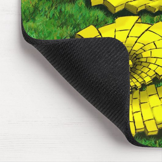 Gelbe Ziegelstein-Straße Mousepad (Ecke)