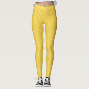 Gelbe Ziegelstein-Straßen-Leggings Leggings