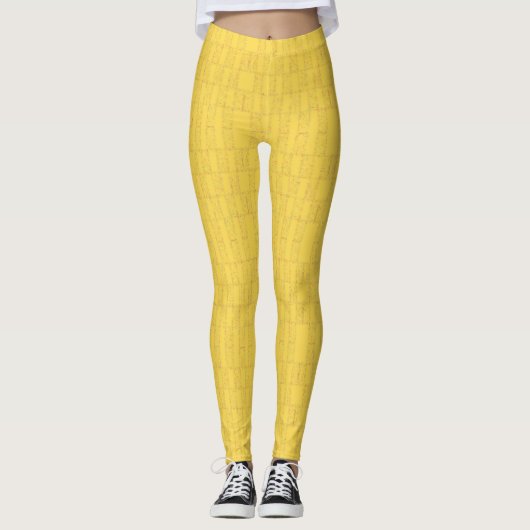 Gelbe Ziegelstein-Straßen-Leggings Leggings (Vorderseite)
