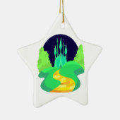 gelbe Ziegelsteinstraße Keramikornament (Rechts)