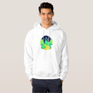 Gelbe Ziegelstraße als Kapuzenpullover Hoodie