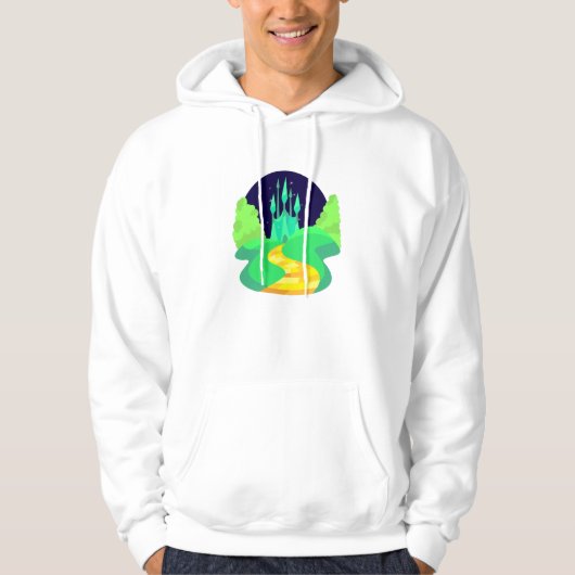 Gelbe Ziegelstraße als Kapuzenpullover Hoodie (Vorderseite)