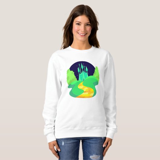 Gelbe Ziegelstraße Frauen Sweatshirt (Vorne ganz)