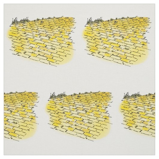 Gelbe Ziegelstraße Stoff (Muster)