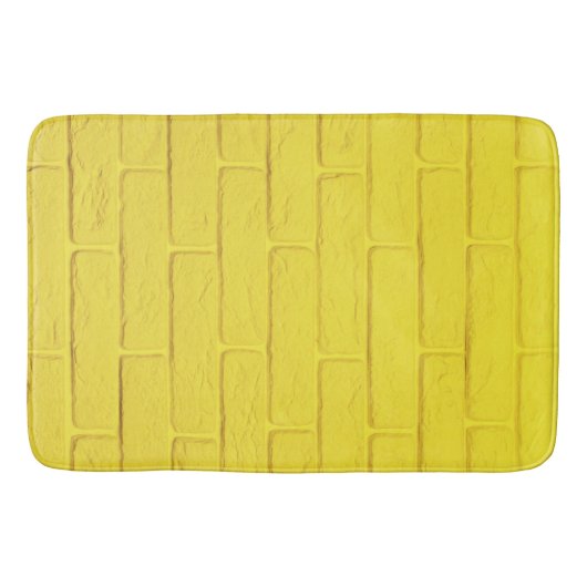 gelbe Ziegelwand Badematte (Vorderseite)