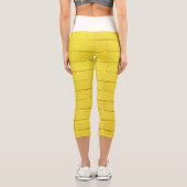 gelbe Ziegelwand Capri Leggings (Rückseite)