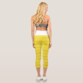 gelbe Ziegelwand Capri Leggings (Rückseite)