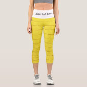 gelbe Ziegelwand Capri Leggings (Vorderseite)