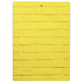 gelbe Ziegelwand Klemmbrett (Rückseite)