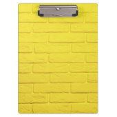 gelbe Ziegelwand Klemmbrett (Vorderseite)